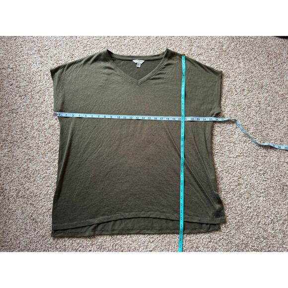 ORVIS knit T-shirt. Olive Green; lightweight & flowy, size XXL - Picture 5 of 8